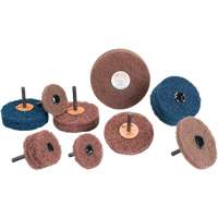 Standard Abrasives Buff & Blend Wheel, 3" Dia. x 1/4" W, 1/4" Arbor, Aluminum Oxide Moffatt Supply & Specialties