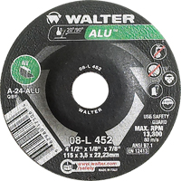 Meules &agrave; moyeu d&eacute;port&eacute; - Aluminium type 27, 4-1/2" x 1/8", Arbre de 7/8", Type 27 Moffatt Supply & Specialties