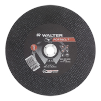Meule &agrave; tronçonner rapide en acier inoxydable Portacut, 12" x 1/8", Arbre de 1", Type 1, Oxyde d'aluminium, 6300 Tr/min Moffatt Supply & Specialties