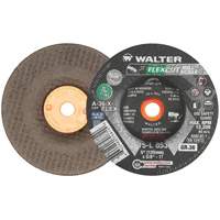 FLEXCUT MILL SCALE Grinding Wheel, 5", 36 Grit, Aluminum Oxide, 5/8"-11, 12200 RPM, Type 29 Moffatt Supply & Specialties