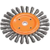 Knot-Twisted Wire Bench Wheel, 8" Dia., 0.0118" Fill, 5/8" Arbor, Steel Moffatt Supply & Specialties
