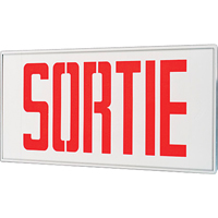 Enseignes sortie Stella - Sortie, DEL, &agrave; raccordement fixe, 17-1/2" lo x 18-1/2" la, Français Moffatt Supply & Specialties