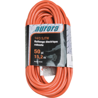 Vinyl Extension Cord, Outdoor, SJTW, 14/3 AWG, 15 A, 50' Moffatt Supply & Specialties