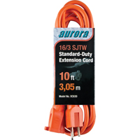 Extension Cord, Indoor/Outdoor, SJTW, 16/3 AWG, 13 A, 10' Moffatt Supply & Specialties