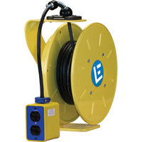 LE9000 Series Heavy-Duty Cord Reels, 30', SJOW, 14/3 Gauge, 15 A Moffatt Supply & Specialties