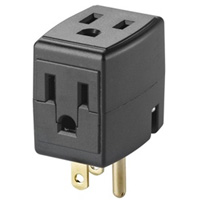 Grounded Triple Cube, 3 Outlet(s), None, 15 Amps, 1875 W, 125 V Moffatt Supply & Specialties
