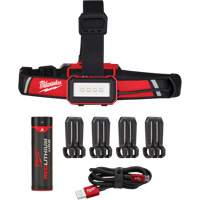 Low-Profile USB Headlamp, LED, 600 Lumens, 2 Hrs. Run Time, Rechargeable Batteries Moffatt Supply & Specialties