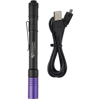 Lampe stylo UV avec port de recharge micro USB Stylus Pro, DEL, Corps en Aluminium, piles Rechargeable, Compris Moffatt Supply & Specialties