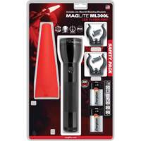 Safety Flashlight Pack, LED, 487 Lumens, D Batteries Moffatt Supply & Specialties