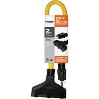 Triple Tap Adapter, Outdoor, STW, 12/3 AWG, 15 A, 3 Outlet(s), 2' Moffatt Supply & Specialties