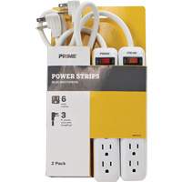 Power Strip 2-Pack, 6 Outlet(s), 3', 15 A, 1875 W, 125 V Moffatt Supply & Specialties