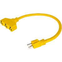 Adaptateur de rallonge d'alimentation, Ext&eacute;rieur, STOW, AWG 12/3, 15 A, 3 prise(s), 2' Moffatt Supply & Specialties