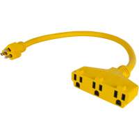 Adaptateur de rallonge d'alimentation, Ext&eacute;rieur, STOW, AWG 12/3, 15 A, 3 prise(s), 2' Moffatt Supply & Specialties