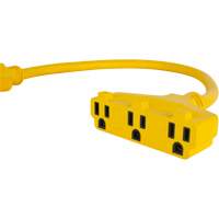 Adaptateur de rallonge d'alimentation, Ext&eacute;rieur, STOW, AWG 12/3, 15 A, 3 prise(s), 2' Moffatt Supply & Specialties