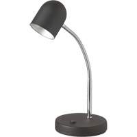 Metal Table Lamp, 5 W, LED, 14" Neck, Black Moffatt Supply & Specialties