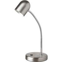 Metal Table Lamp, 5 W, LED, 14" Neck, Satin Chrome Moffatt Supply & Specialties