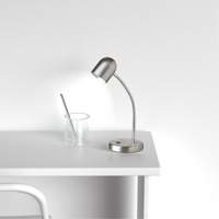 Metal Table Lamp, 5 W, LED, 14" Neck, Satin Chrome Moffatt Supply & Specialties