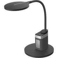 Table Lamp with Bluetooth Speaker, 10 W, LED, 14-3/4" Neck, Black Moffatt Supply & Specialties