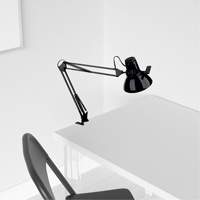 Desktop Task Mount Light, 100 W, C-Clamp, 36" Neck, Black Moffatt Supply & Specialties