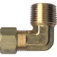 90° Pipe Elbow, Tube x Male Pipe, Brass, 1/8" x 1/8" YA758 | Moffatt Supply & Specialties