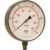 Contractor Pressure Gauge, 4-1/2" , 0 - 100 psi, Bottom Mount, Analogue YB900 | Moffatt Supply & Specialties